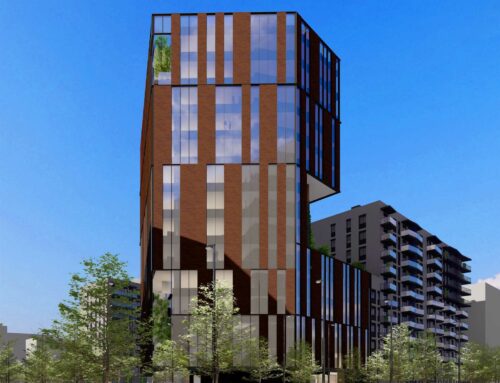 EDIFICIO DE OFICINAS DE 13 PLANTASY TRES BLOQUES PLURIFAMILIARES DE 205 VIVIENDAS, DE PLANTA BAJA Y 10 PLANTAS PISO, EN LA ZONA DE LA MARINA DEL PRAT VERMELL, ISLA B, BARRIO DE NUEVA CREACIÓN.